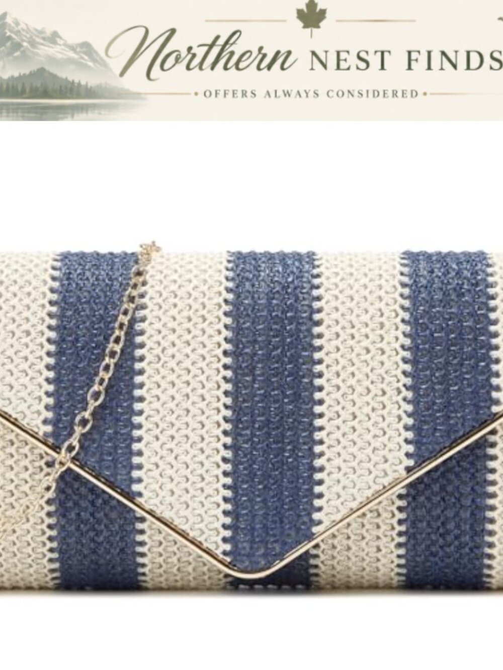 Woven Straw Clutch Bag with Detachable Chain Strap for Summer Beach and Evening